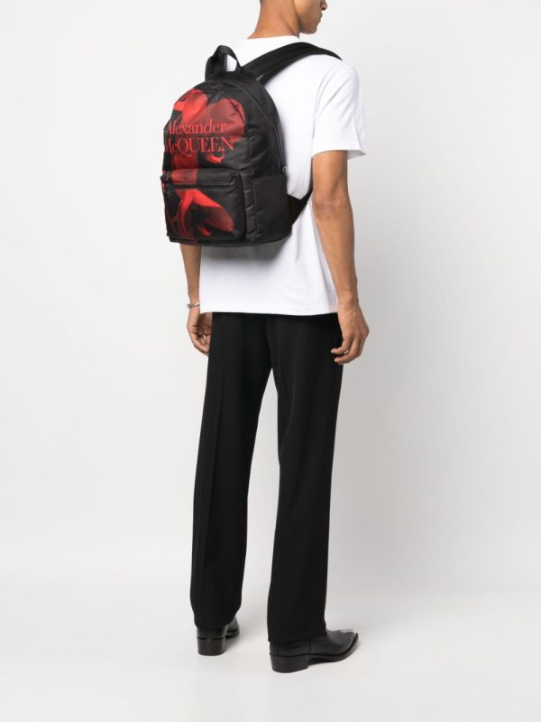 Alexander McQueen logo abstract-pattern print backpack - Image 2