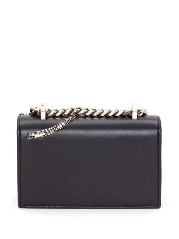 Alexander McQueen crystal-embellished leather mini bag - Image 5