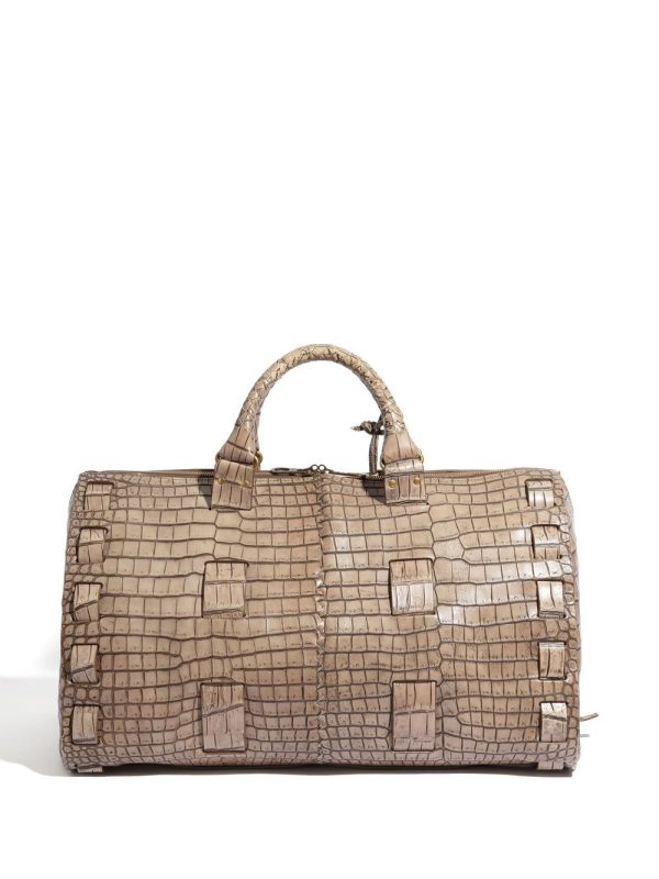 Bottega Veneta   crocodile-effect Weekend duffle bag - Image 2