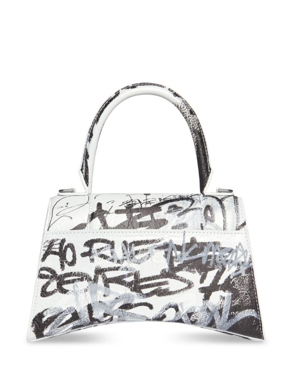 Balenciaga graffiti-print leather shoulder bag - Image 2