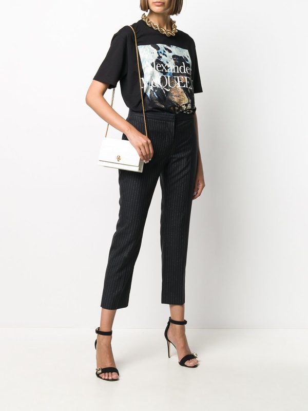 Alexander McQueen Skull crocodile-effect shoulder bag - Image 2