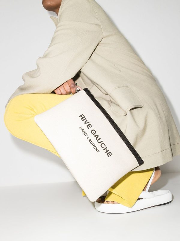 Saint Laurent Rive Gauche canvas pouch - Image 2