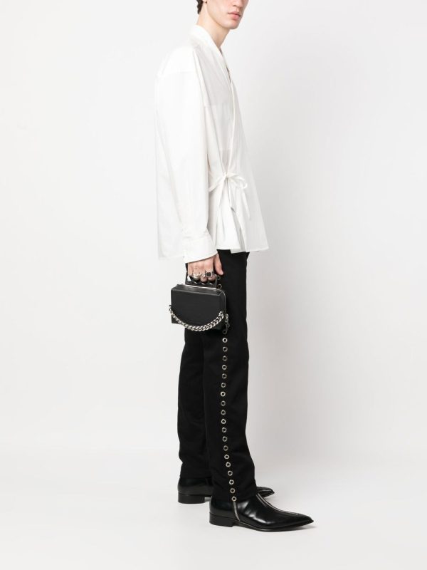 Alexander McQueen knuckleduster leather box clutch - Image 2
