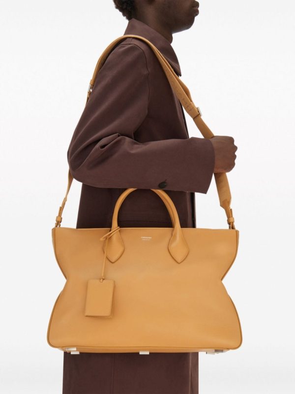 Ferragamo logo-print leather tote bag - Image 2