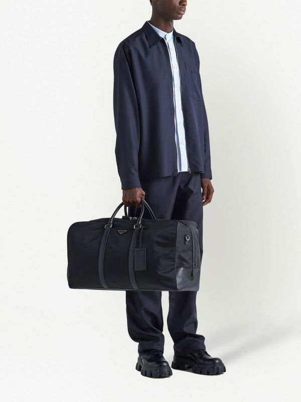 Prada logo-patch duffle bag - Image 2
