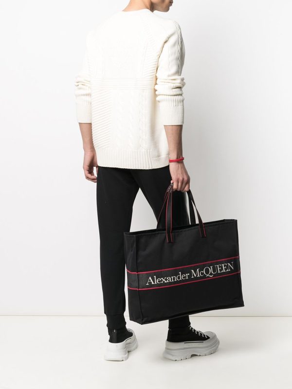 Alexander McQueen East West logo tote bag - Image 5