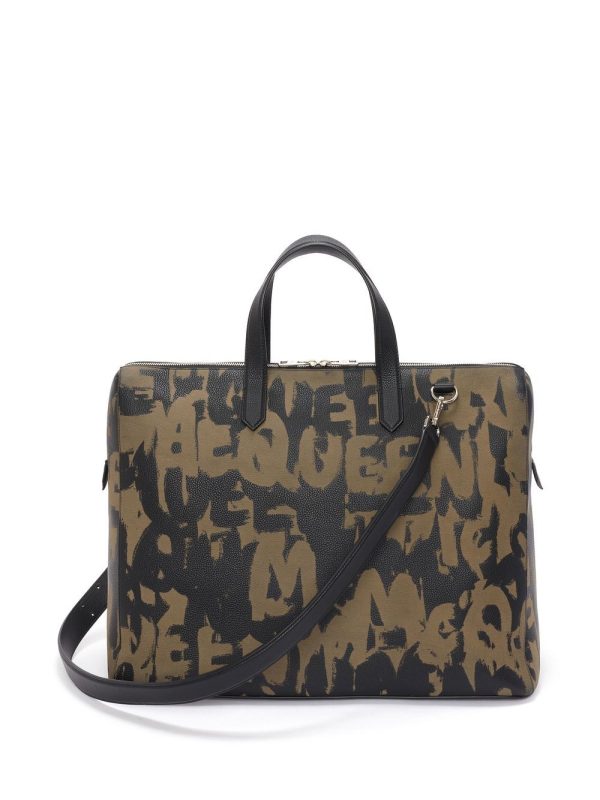Alexander McQueen The Sharp graffiti-print tote bag - Image 2