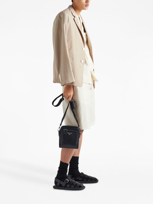 Prada triangle-logo leather shoulder bag - Image 2