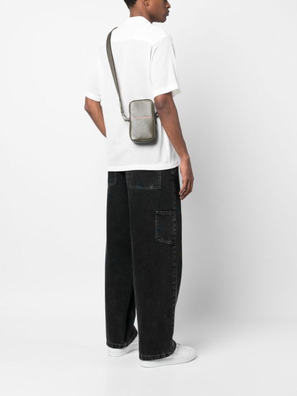 Off-White slogan-print leather bag - Image 2