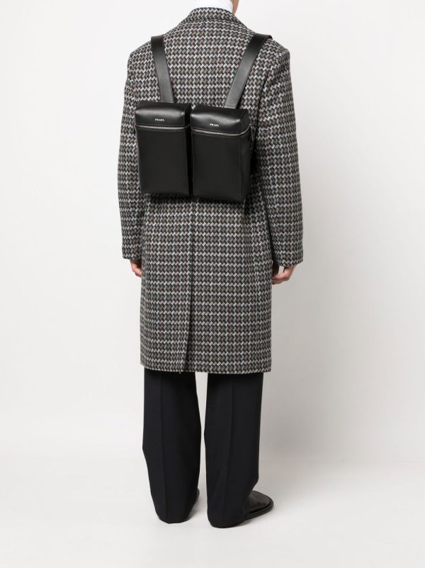 Prada Double leather backpack - Image 2