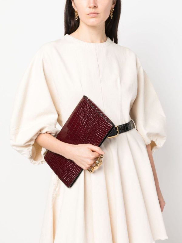 Alexander McQueen The Knuckle embossed clutch bag - Image 2