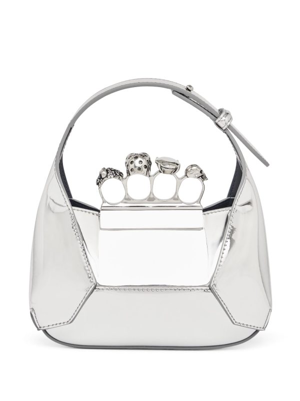 Alexander McQueen metallic Jewelled Hobo mini bag - Image 2