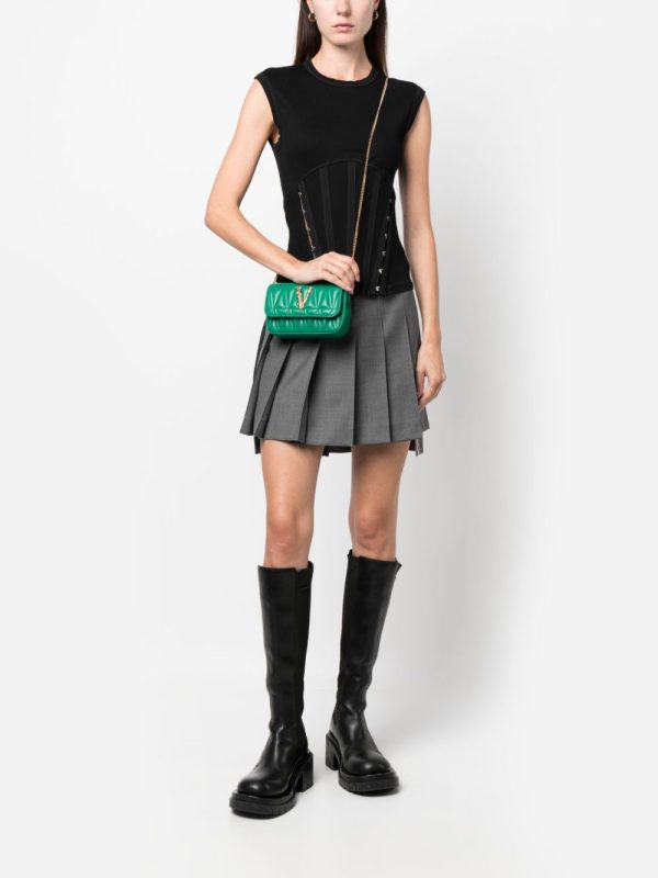 Versace Virtus quilted leather mini bag - Image 2