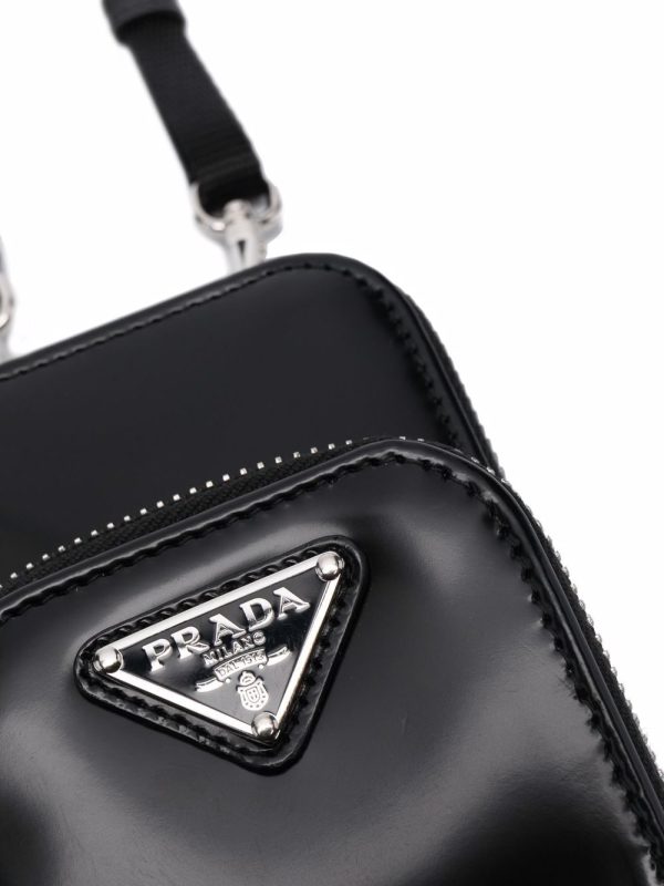 Prada triangle-logo crossbody pouch - Image 2