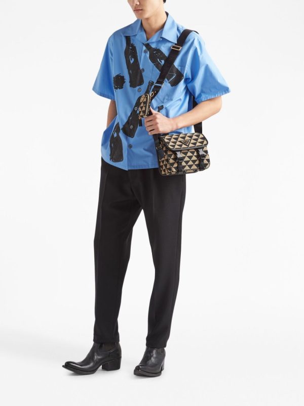 Prada Symbole embroidered messenger bag - Image 2