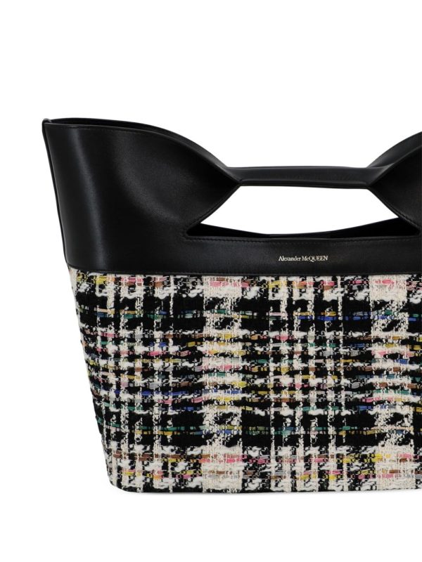 Alexander McQueen small The Bow tweed tote bag - Image 2