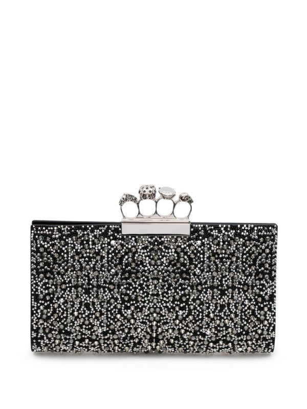 Alexander McQueen embellished-knuckle-clutch bag - Image 4