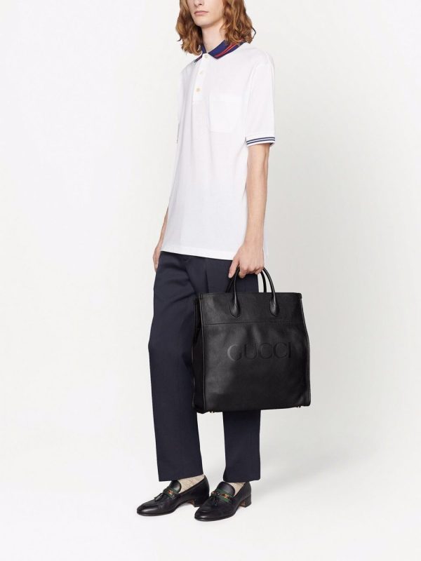 Gucci debossed-logo tote bag - Image 2