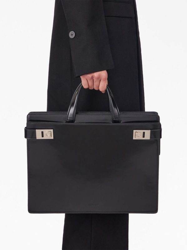 Ferragamo Gancini-buckle leather briefcase - Image 2