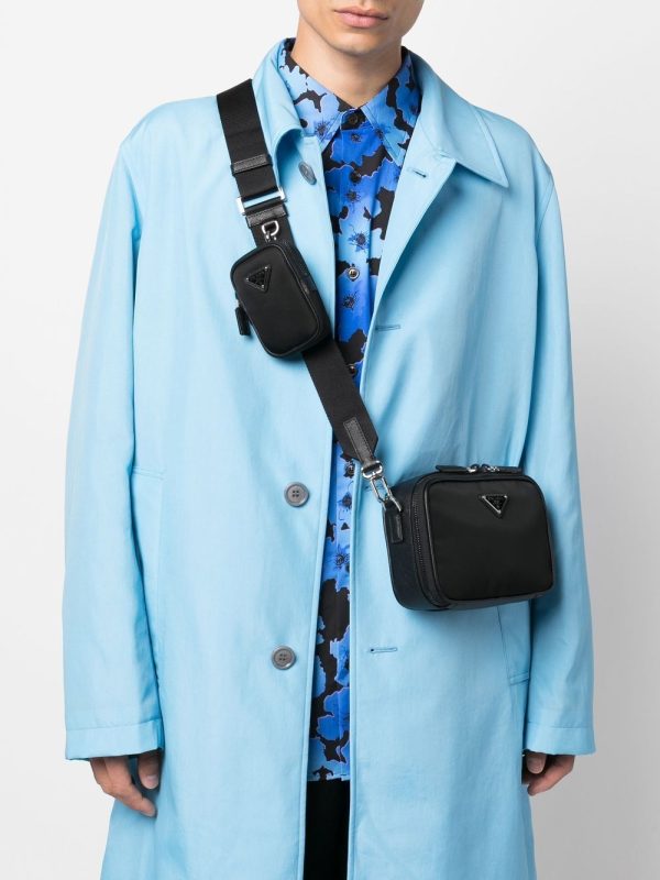 Prada triangle-logo Brique messenger bag - Image 2