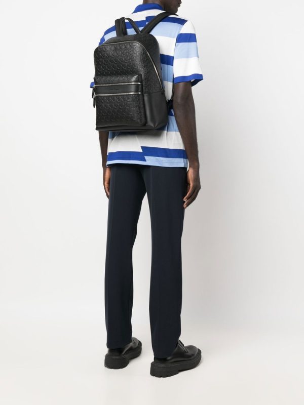 Ferragamo leather logo-embossed backpack - Image 2