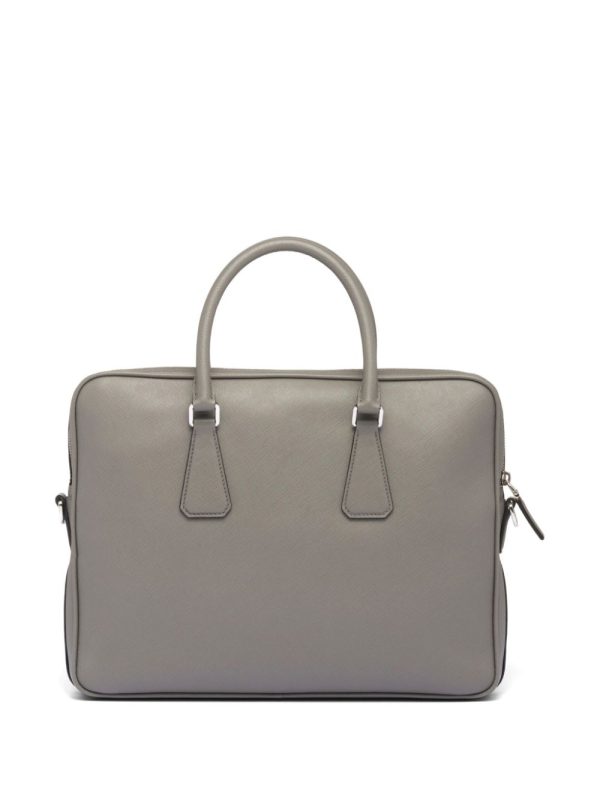 Prada triangle-logo Saffiano leather briefcase - Image 2