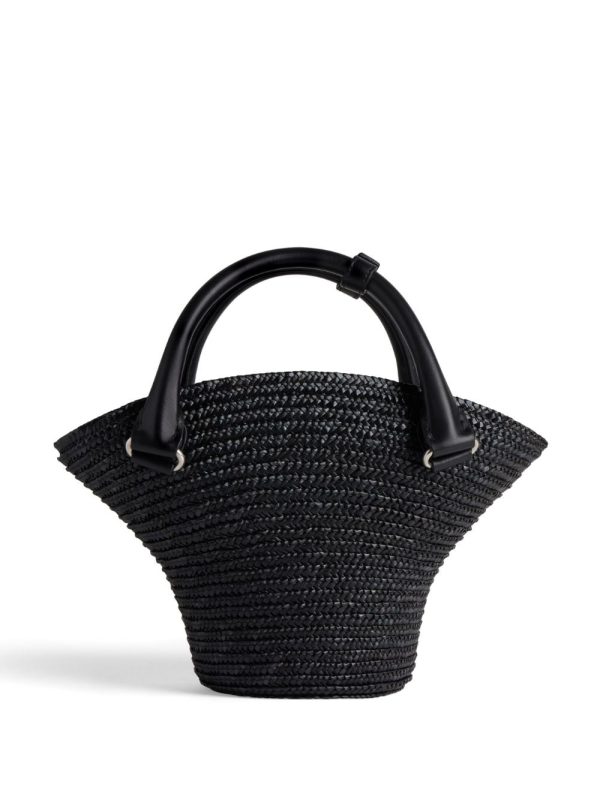 Balenciaga braided-raffia mini tote bag - Image 2
