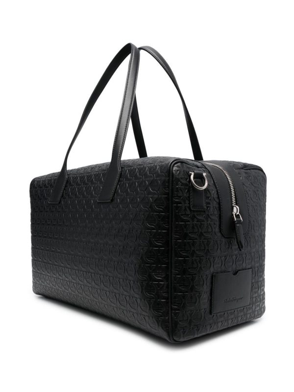 Ferragamo Gancini-embossed leather holdall - Image 3