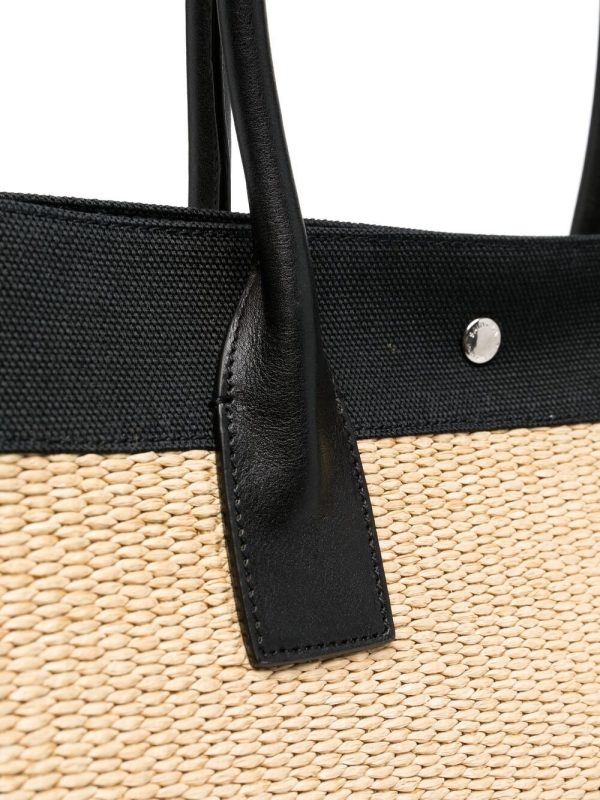 Saint Laurent Rive Gauche straw tote bag - Image 3