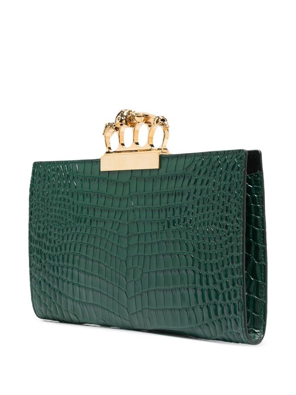 Alexander McQueen embossed knuckleduster clutch bag - Image 4