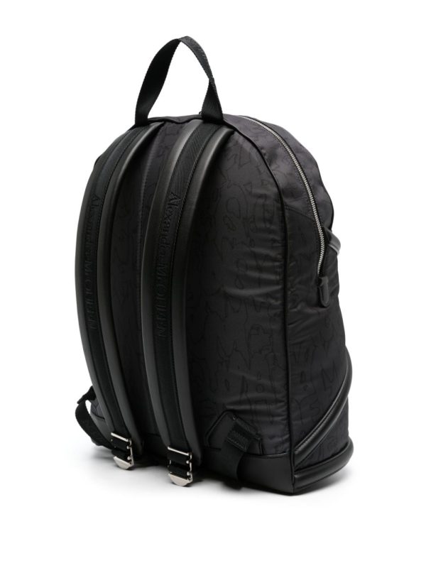 Alexander McQueen crossover-straps logo-print backpack - Image 4