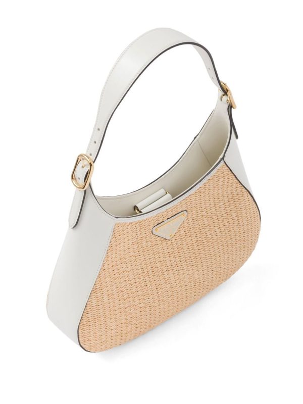 Prada triangle-logo woven shoulder bag - Image 3