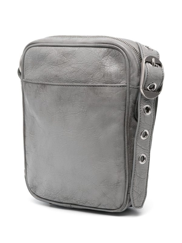 Balenciaga Le Cagole cracked leather messenger bag - Image 3