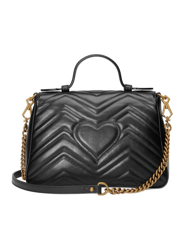 Gucci black GG Marmont small top handle bag - Image 3