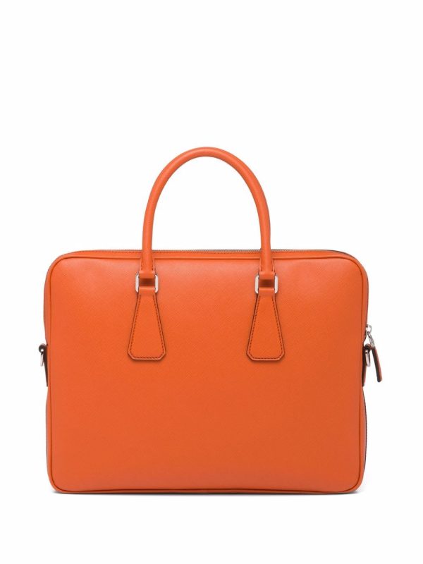 Prada triangle-logo Saffiano leather briefcase - Image 3
