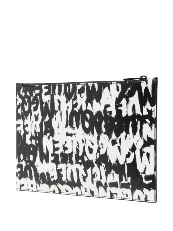 Alexander McQueen Graffiti all-over print clutch - Image 4