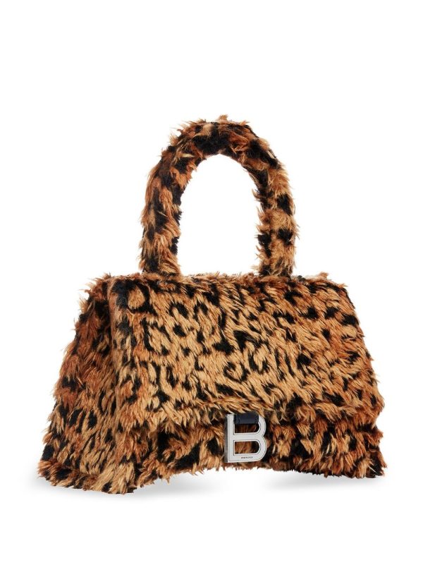 Balenciaga small Hourglass faux-fur mini bag - Image 3
