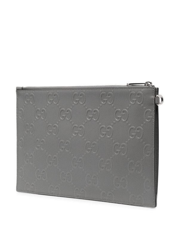 Gucci GG monogram-embossed clutch - Image 3