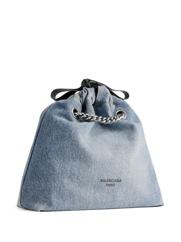 Balenciaga small Crush denim tote bag - Image 3