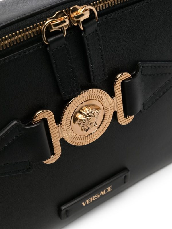 Versace Medusa Head-plaque leather tote bag - Image 3