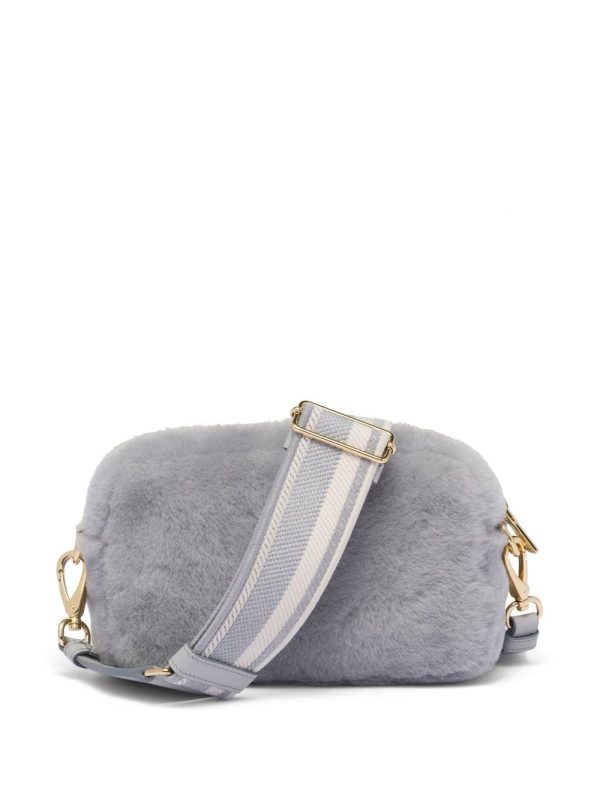 Prada triangle-plaque shearling shoulder bag - Image 3