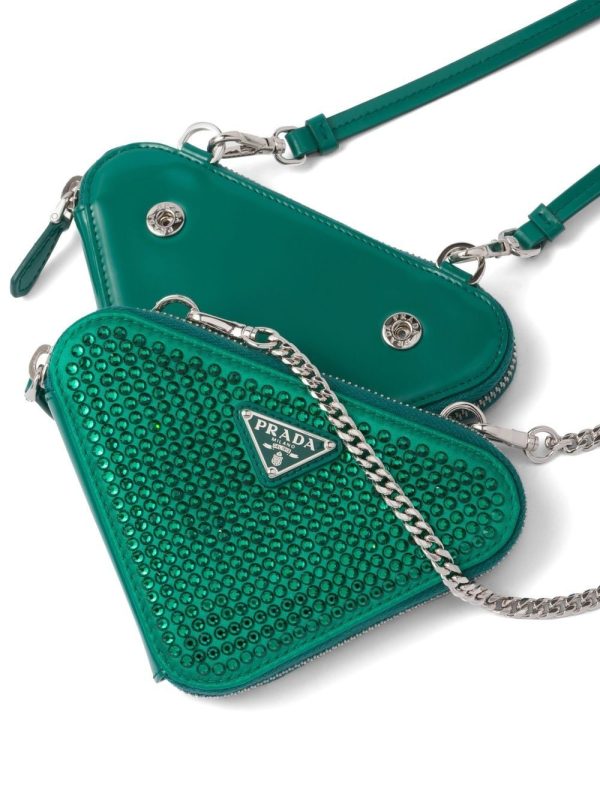 Prada crystal-embellished mini pouch - Image 3