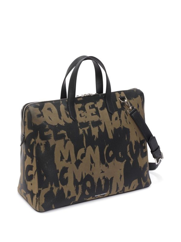 Alexander McQueen The Sharp graffiti-print tote bag - Image 3