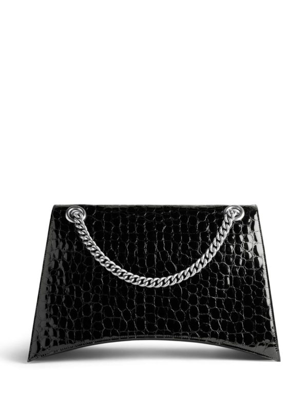 Balenciaga large Crush crocodile-effect shoulder bag - Image 3