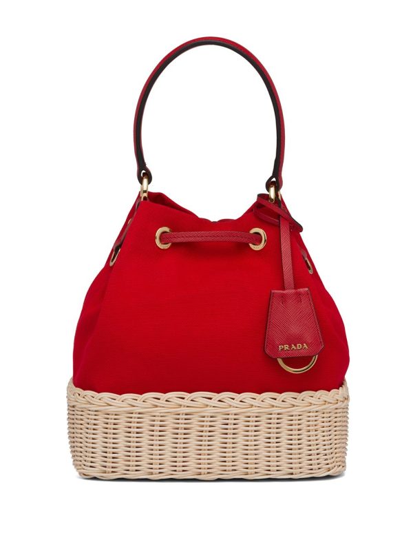 Prada wicker bucket bag - Image 3