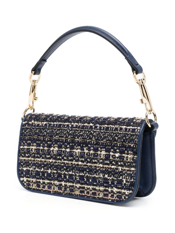 Valentino Garavani Locò tweed leather tote bag - Image 3