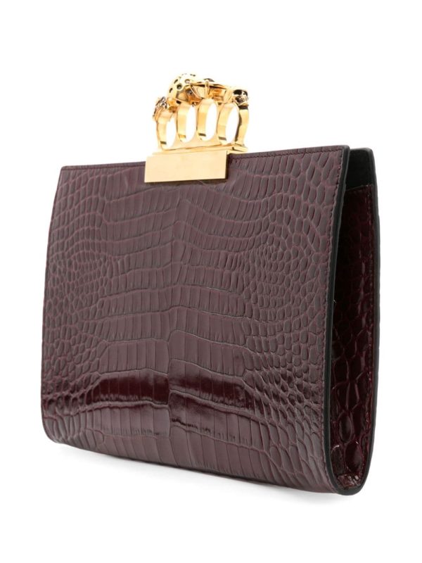 Alexander McQueen The Knuckle embossed clutch bag - Image 3
