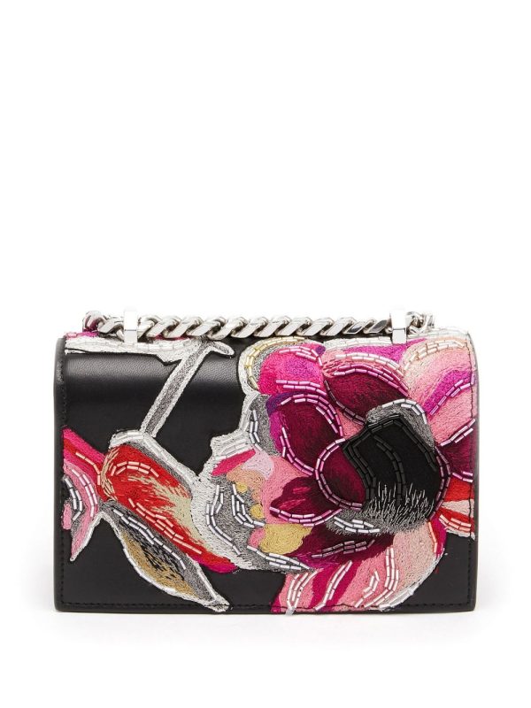 Alexander McQueen Mini Jewelled Solarised Orchid bag - Image 3