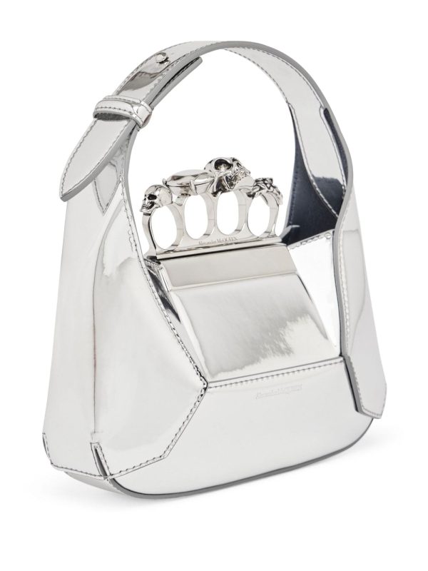 Alexander McQueen metallic Jewelled Hobo mini bag - Image 3