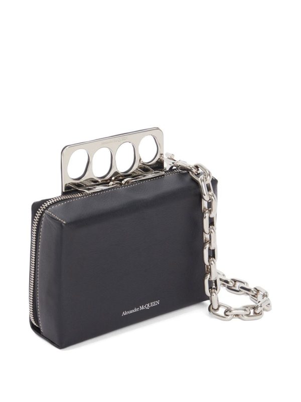 Alexander McQueen logo-lettering leather mini bag - Image 3